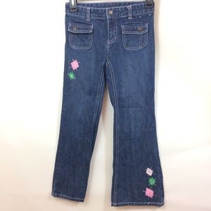 Gymboree girls embroidered bootcut jeans Sz 9
